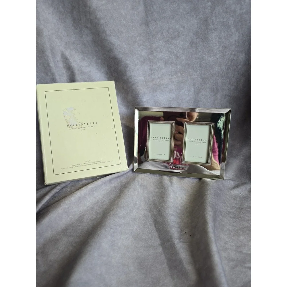 POTTERY BARN, SILVER SENTIMENT FRAME, 
